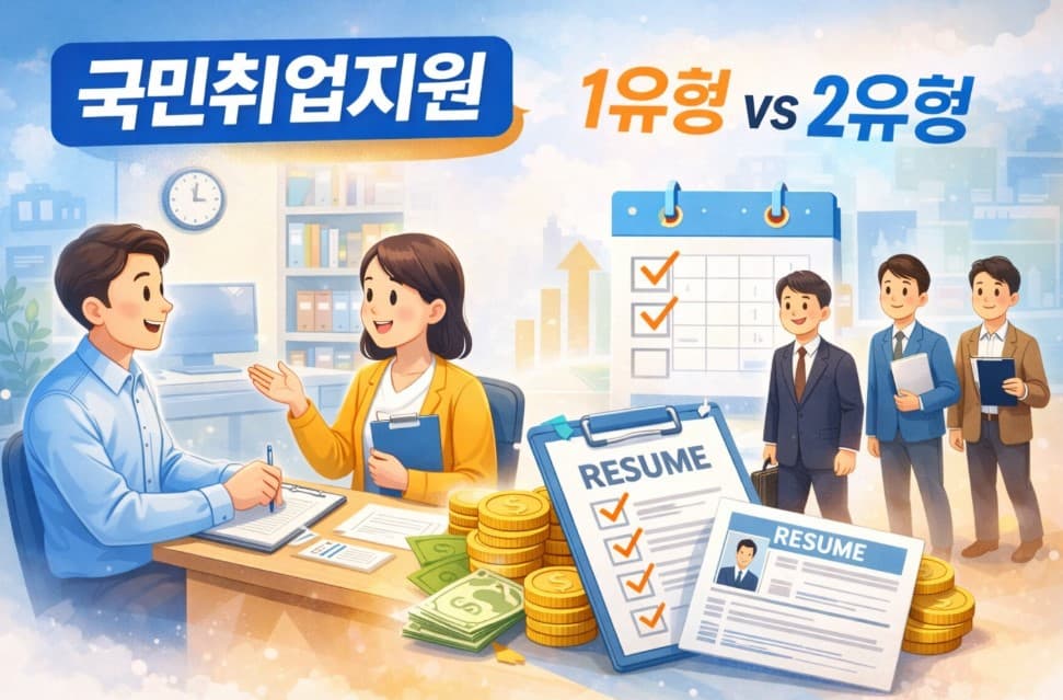 국민취업지원-제1유형-2유형-구직촉진수당